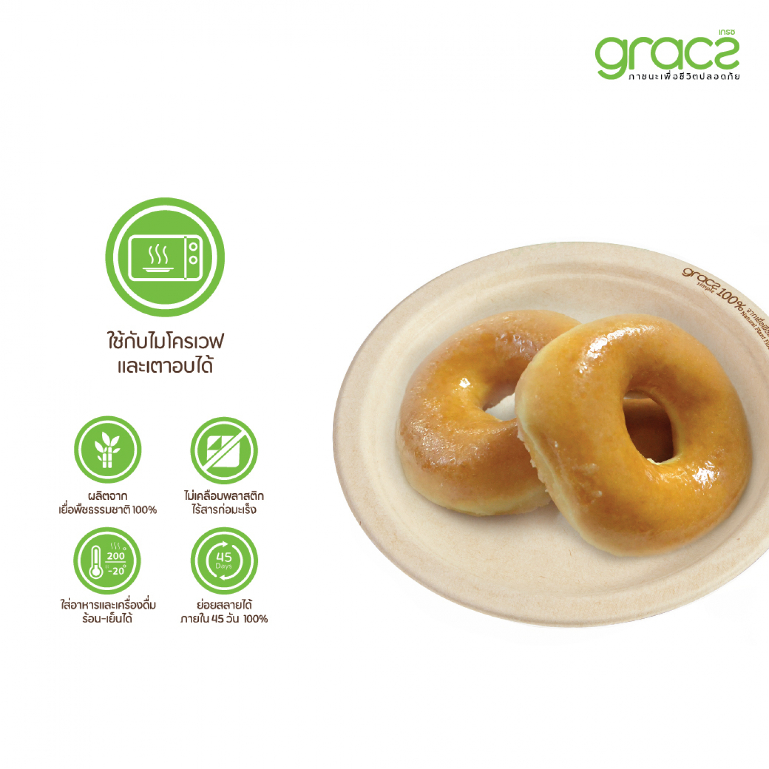 GRACZ เกรซ ซิมเปิล จาน 7 นิ้ว แพ็ค 6 ชิ้น